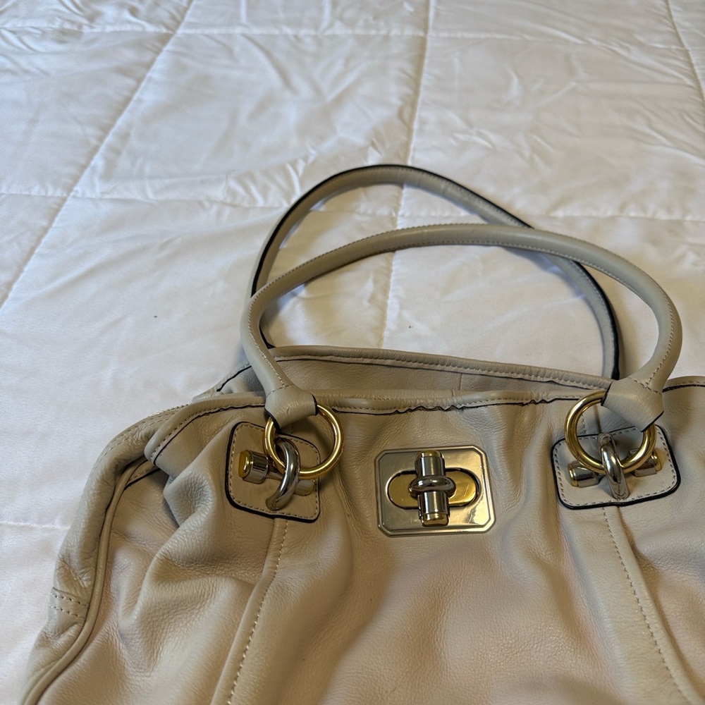 B. Makowski cream, genuine leather satchel. - Picture 11 of 11